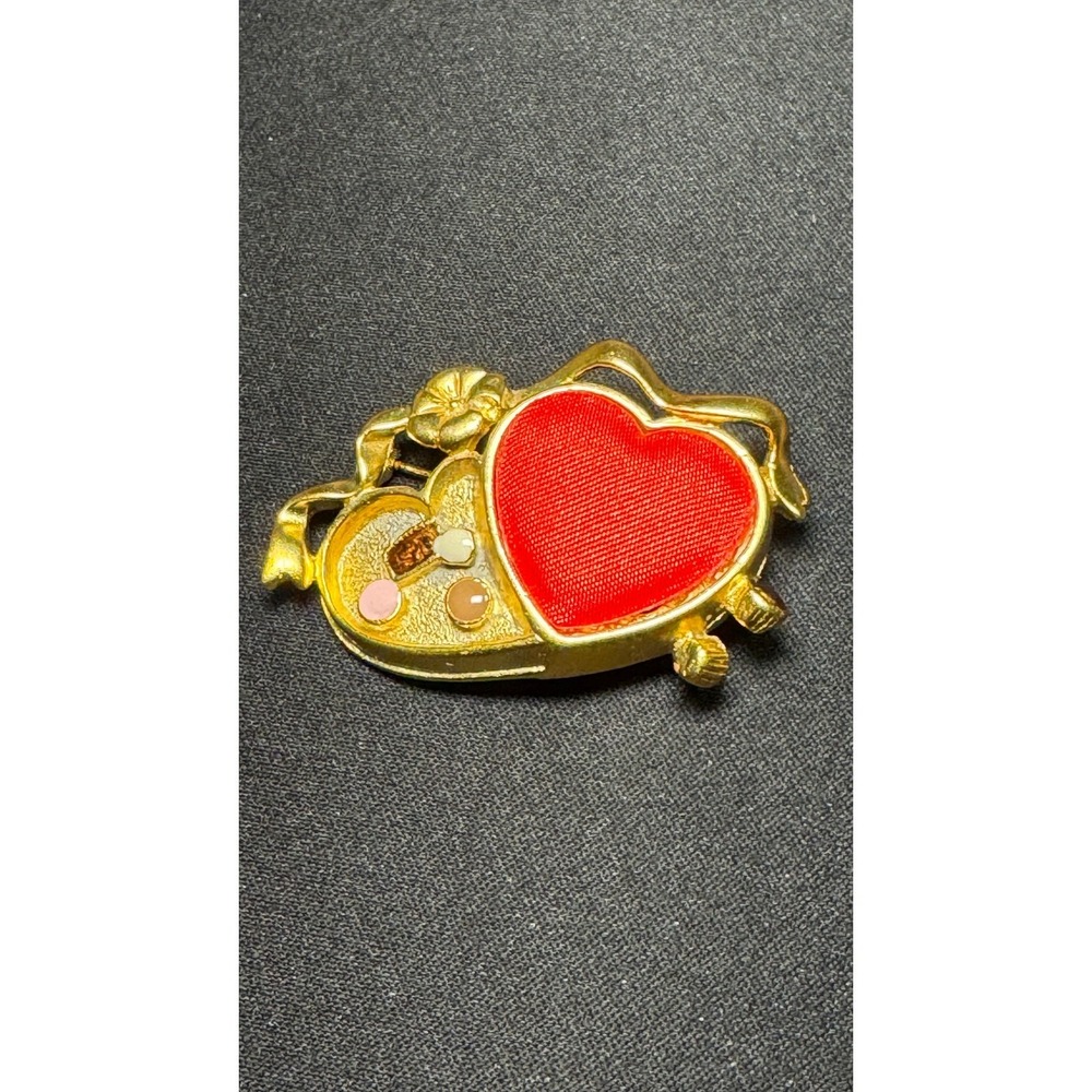 Vintage Danecraft Box of Chocolates Brooch